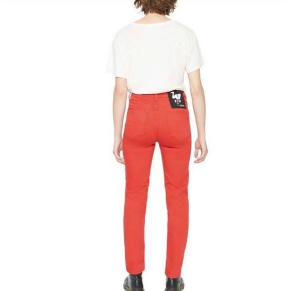 Sandrine Rose Hi Skinny Jeans in Red - 24 - Picture 2 of 10